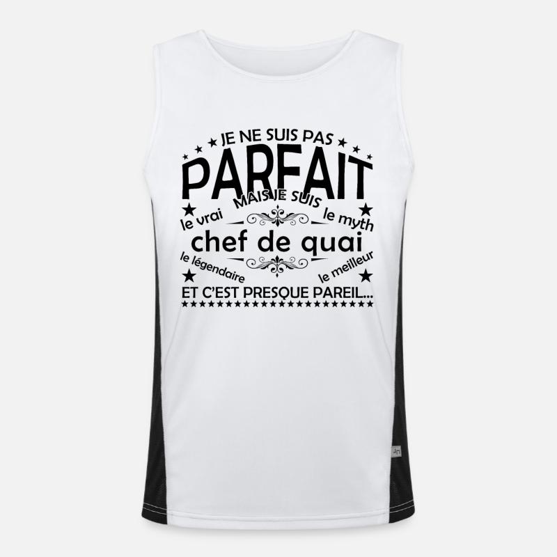 Dock Leader, der einzige Dock Leader, der echte Koch, Funktionelles Kontrast-Tank Top für Männer 