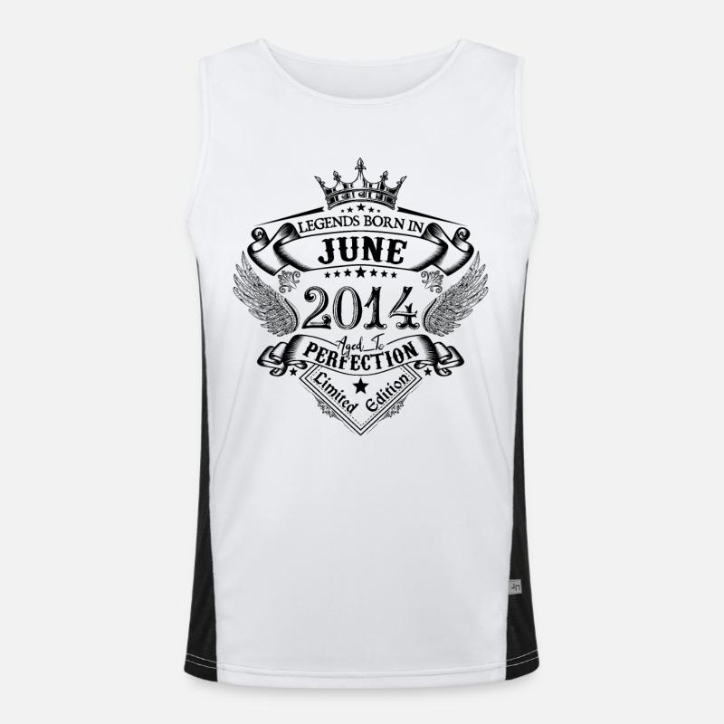 Geburtstag Juni 2014 Juni Jubiläum 2014 Funktionelles Kontrast-Tank Top für Männer 