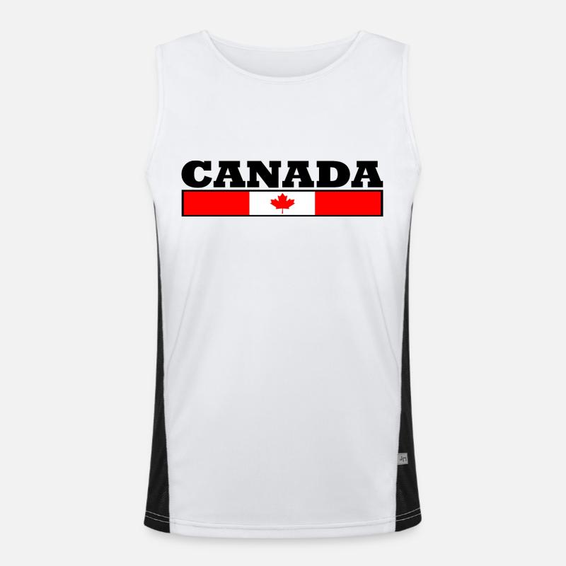 Canada flag Men's Functional Contrast Tank Top 