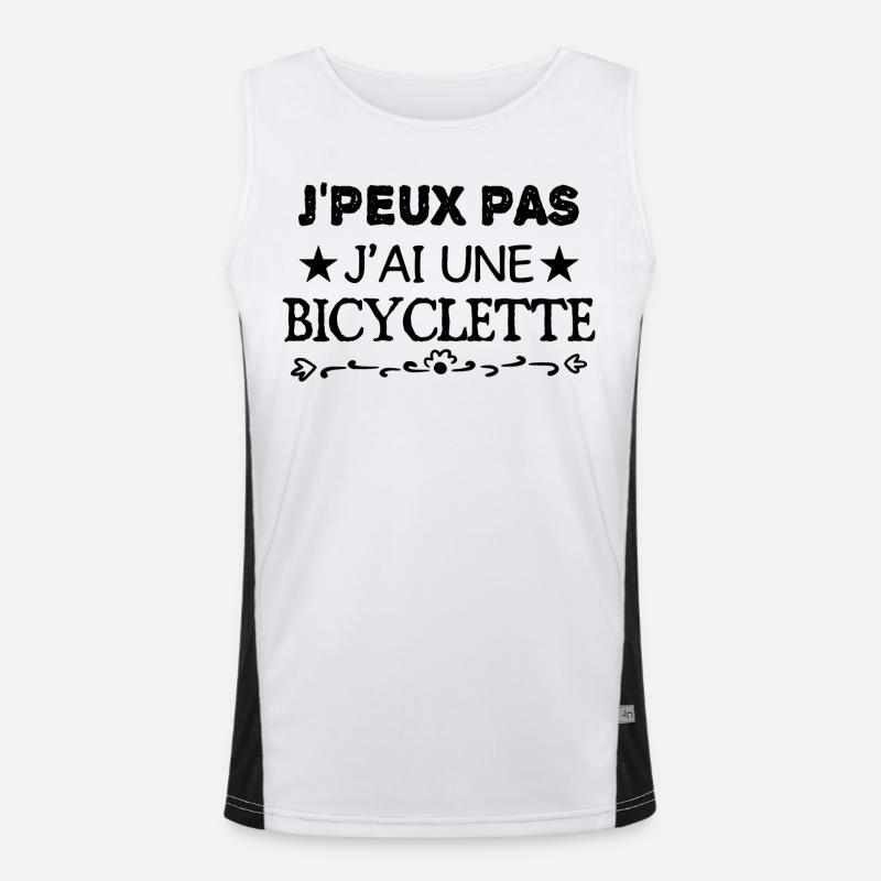 Je peux pas j ai bicyclette Débardeur respirant contrasté Homme 