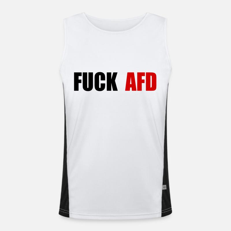 Fuck afd Funktionelles Kontrast-Tank Top für Männer 