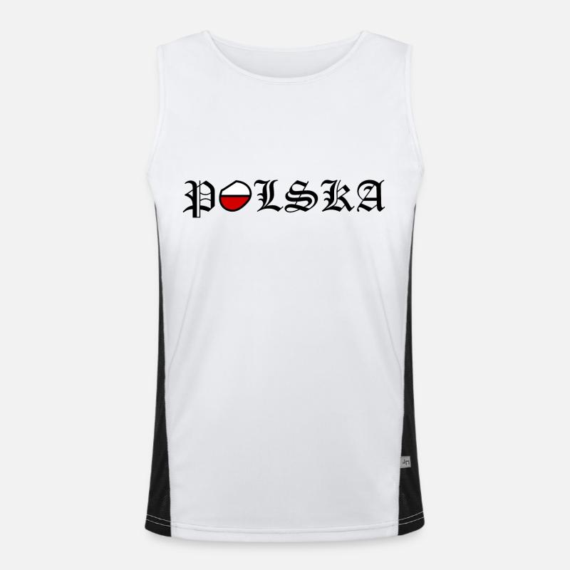 Polen Funktionelles Kontrast-Tank Top für Männer 