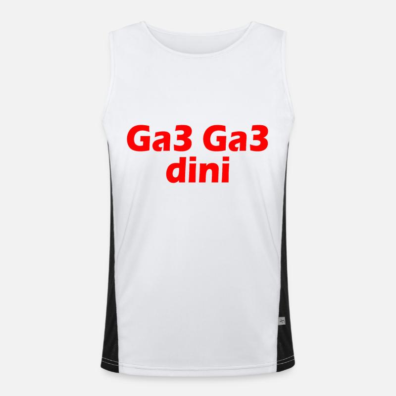 Ga3 ga3 dini - Men's Functional Contrast Tank Top  - white/black