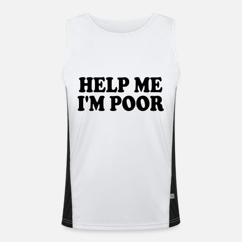 Help me im poor Débardeur respirant contrasté Homme 