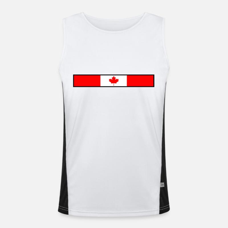 Canada flag - Men's Functional Contrast Tank Top  - white/black