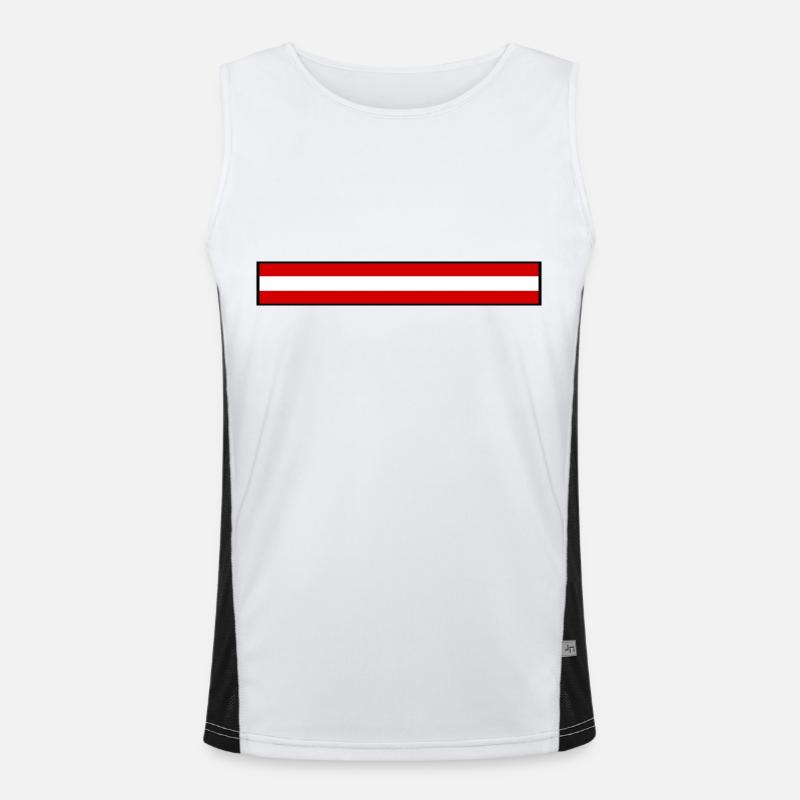 Austria flag Men's Functional Contrast Tank Top 
