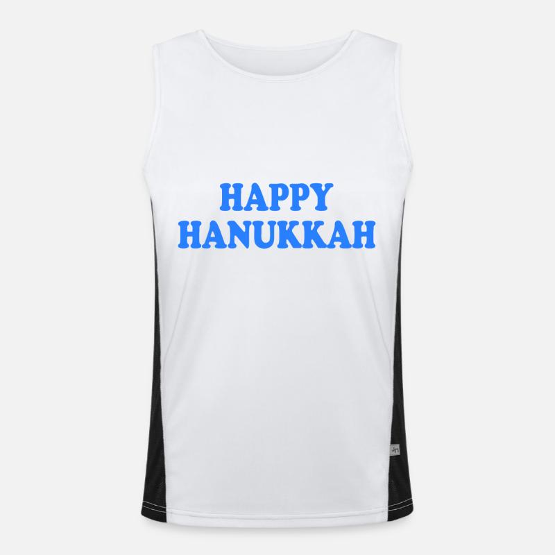 happy hanukkah Men's Functional Contrast Tank Top 