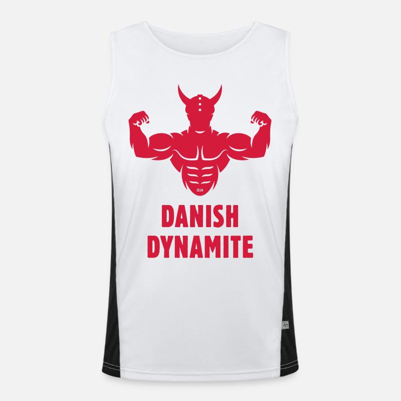 Danish Dynamite (Dänemark / Wikinger) Funktionelles Kontrast-Tank Top für Männer 