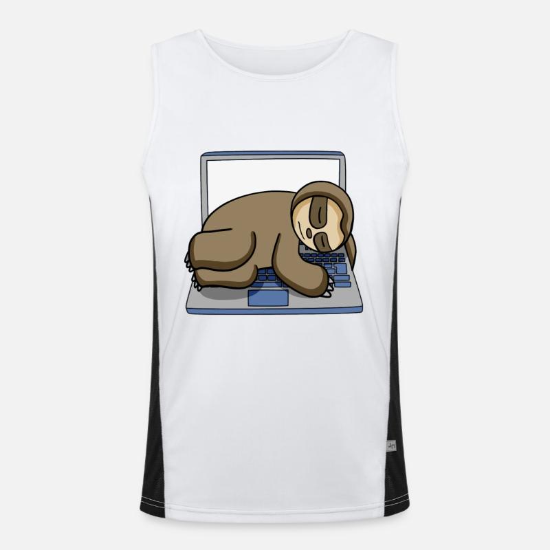Computer Nerd Programmierer Geschenk - Funktionelles Kontrast-Tank Top für Männer  - Weiß/Schwarz