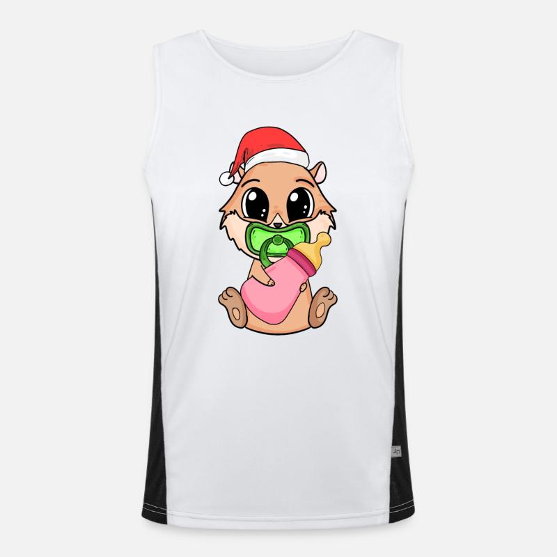 Cochon d’Inde Bébé Cochon d’Inde de Noël Débardeur respirant contrasté Homme 