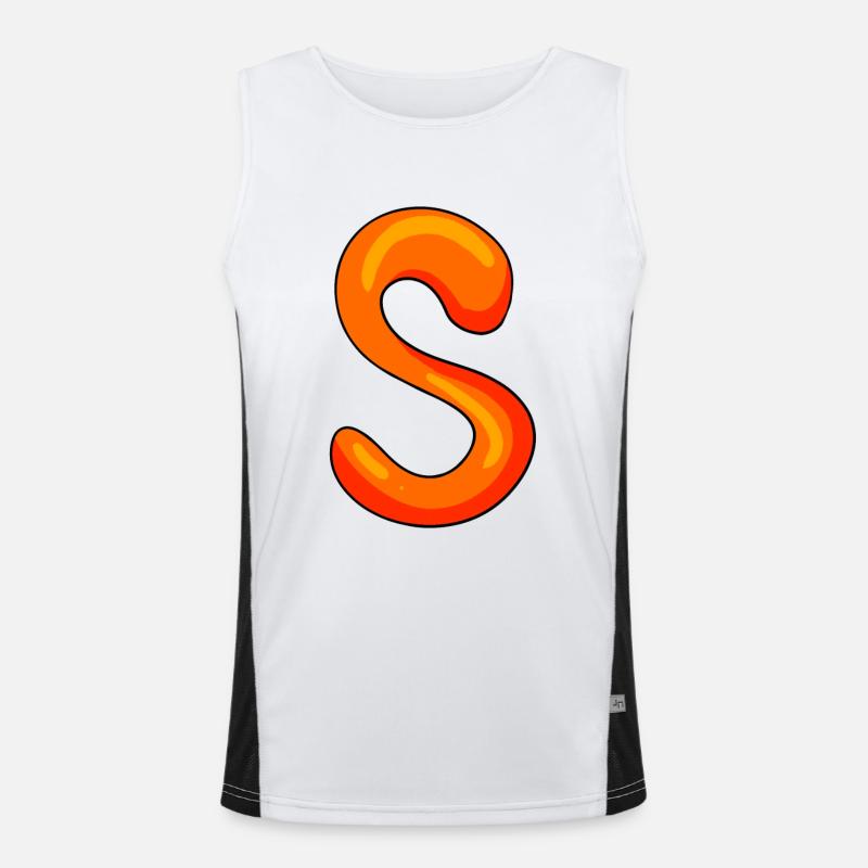 Lettre S Lettre initiale Débardeur respirant contrasté Homme 