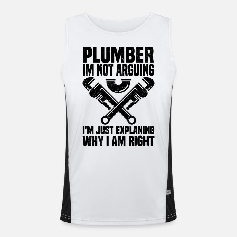 Klempner Funktionelles Kontrast-Tank Top für Männer 