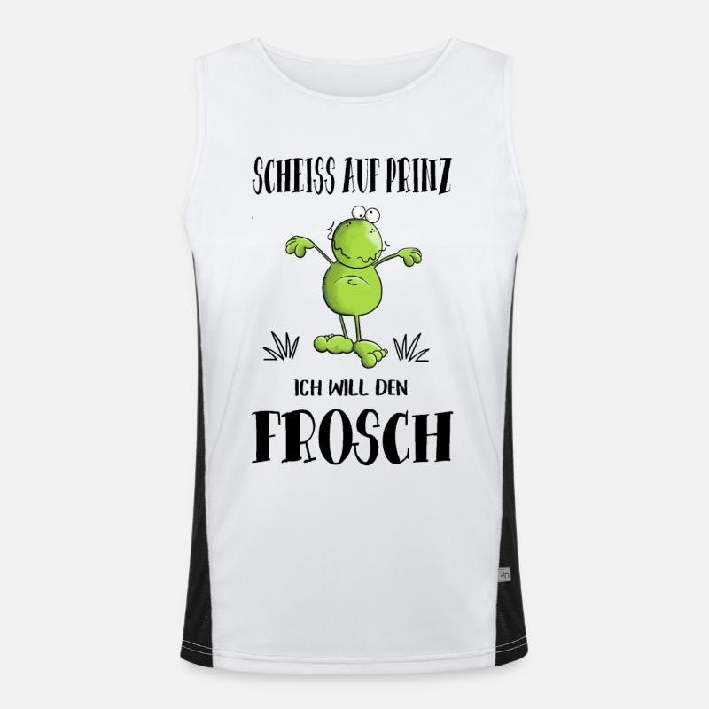 Scheiss auf Prinz Funktionelles Kontrast-Tank Top für Männer 