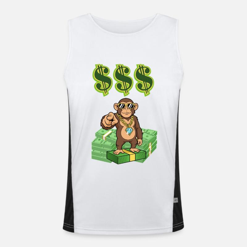 Reicher Affe Funktionelles Kontrast-Tank Top für Männer 