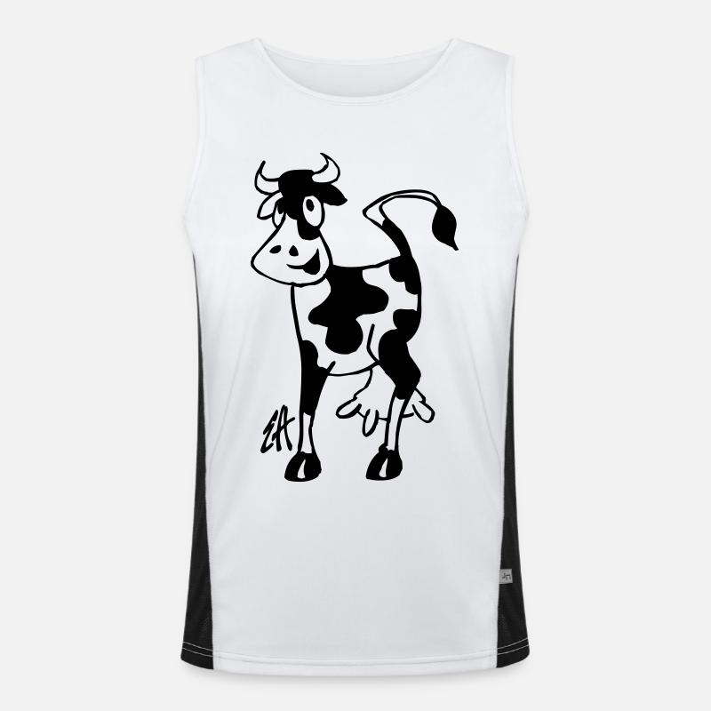Kuh Funktionelles Kontrast-Tank Top für Männer 