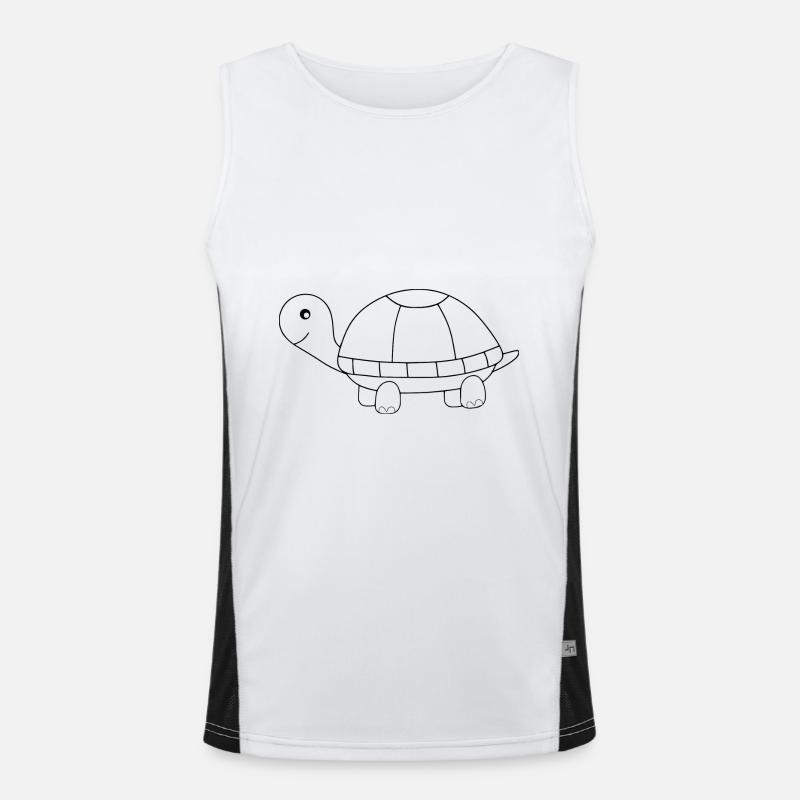 Turtle Turtles - Men's Functional Contrast Tank Top  - white/black