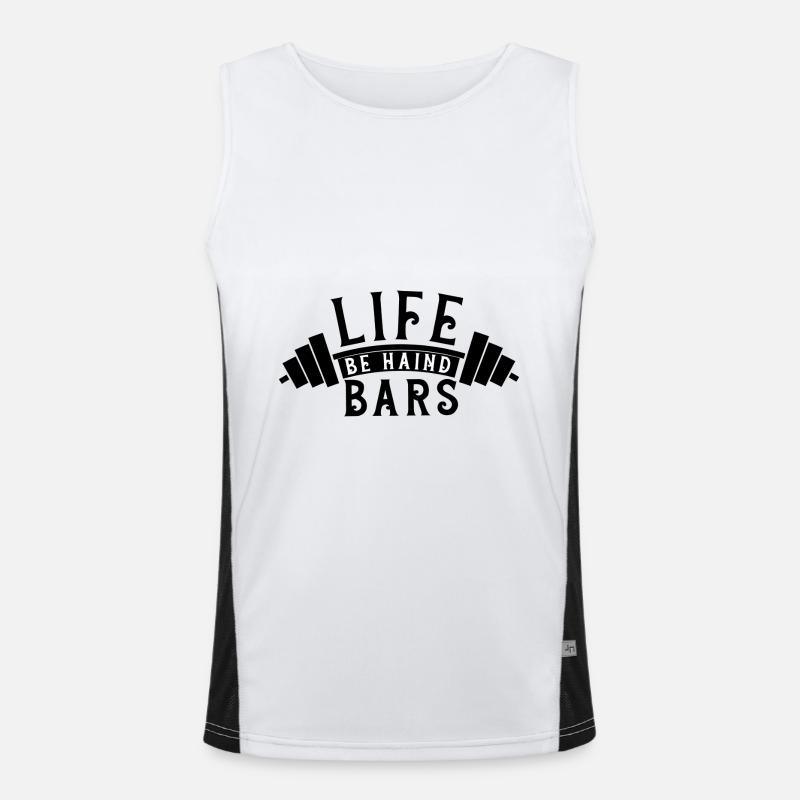 Leben hinter Gittern Funktionelles Kontrast-Tank Top für Männer 