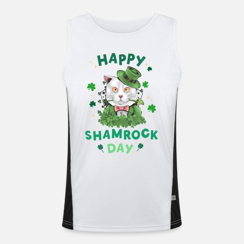 Frohen Kleeblatttag. St. Patrick's Day! Funktionelles Kontrast-Tank Top für Männer 