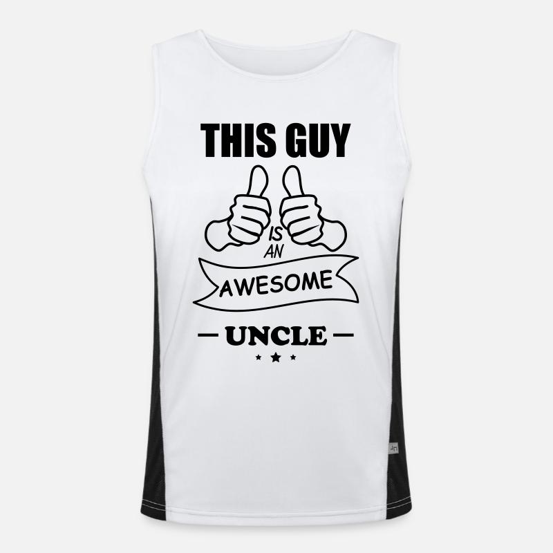 This guy is an awesome uncle Funktionelles Kontrast-Tank Top für Männer 