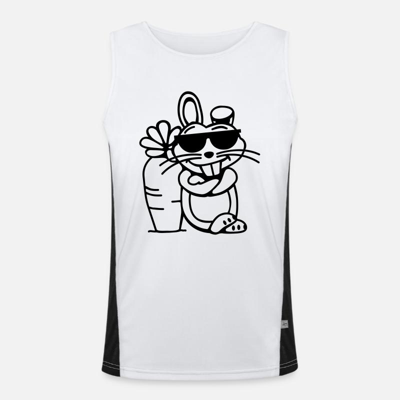 Cooler Hase (vec) Funktionelles Kontrast-Tank Top für Männer 