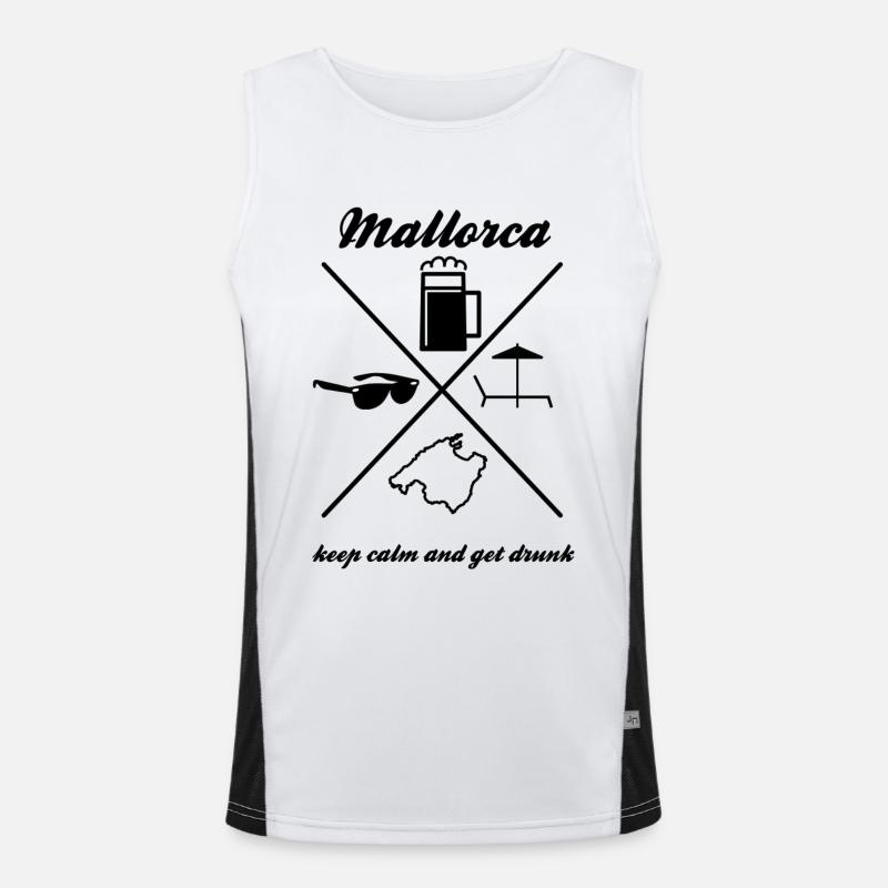 Mallorca Funktionelles Kontrast-Tank Top für Männer 