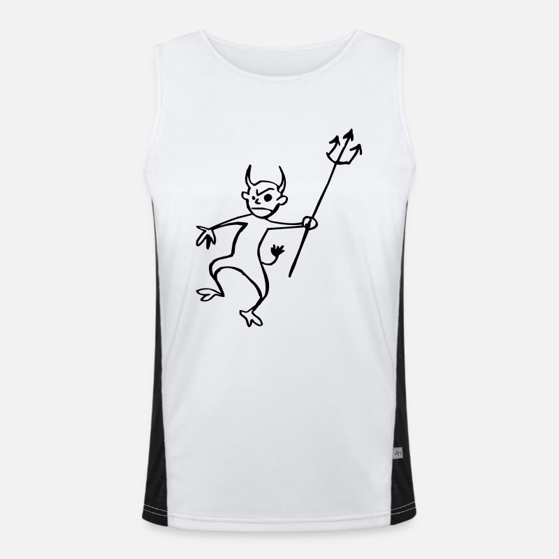 Teufel Funktionelles Kontrast-Tank Top für Männer 