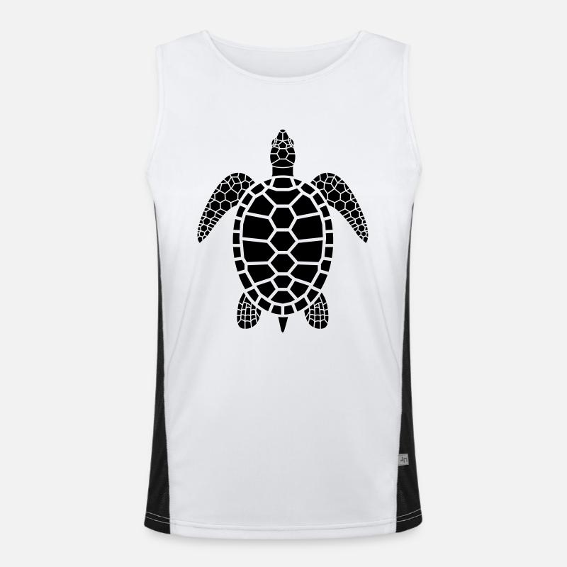 Turtle Funktionelles Kontrast-Tank Top für Männer 