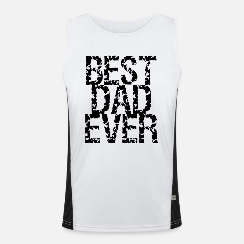 Best Dad Ever Stamp Design Men's Functional Contrast Tank Top 