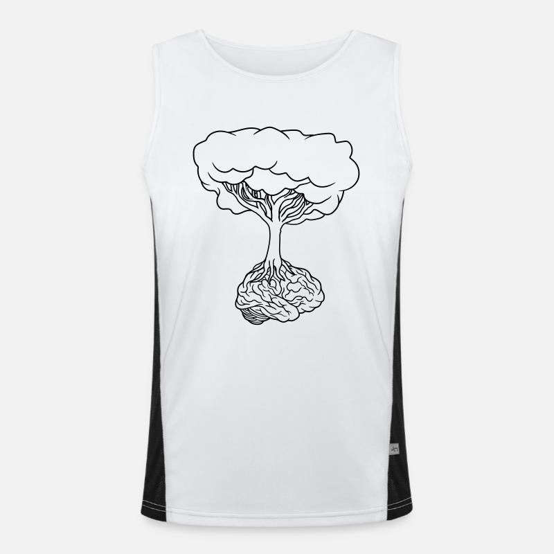Brain under tree Men's Functional Contrast Tank Top 