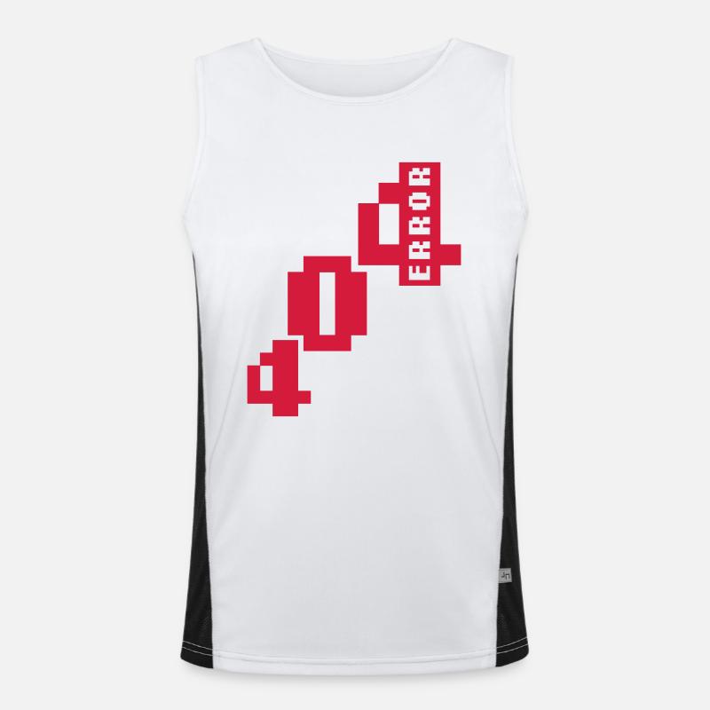 Error 404 Connection Problem - Men's Functional Contrast Tank Top  - white/black