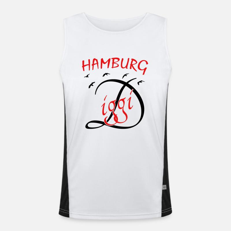 Hamburg Diggi Funktionelles Kontrast-Tank Top für Männer 