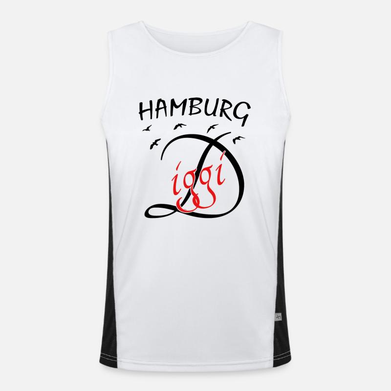 Anker Hamburg Diggi Möven Funktionelles Kontrast-Tank Top für Männer 