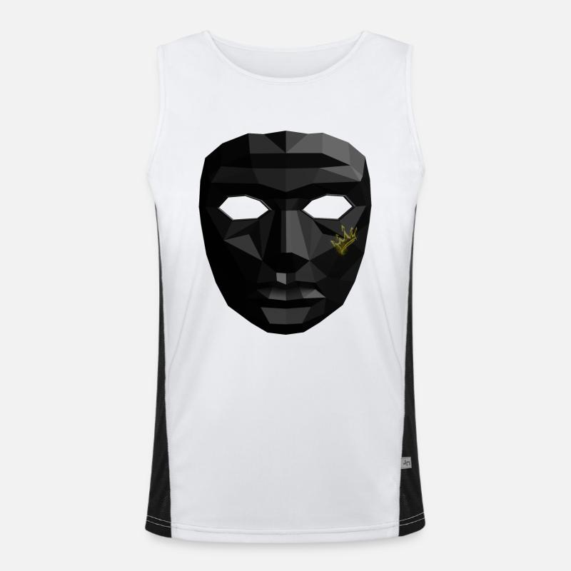 Geometric mask Men's Functional Contrast Tank Top 