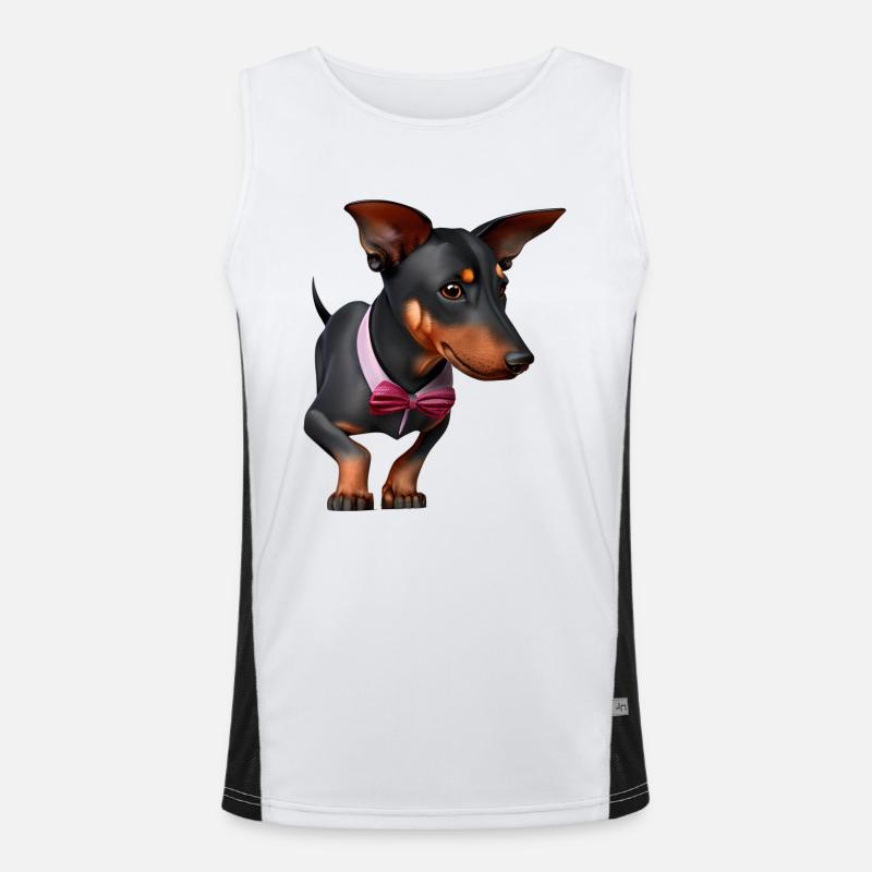 Doberman Chien Doberman Dresseur Doberman Chiot Doberman Débardeur respirant contrasté Homme 