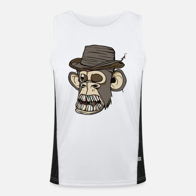 Affe Funktionelles Kontrast-Tank Top für Männer 
