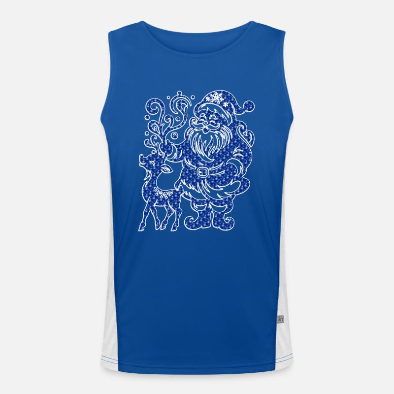 Weihnachten Weihnachtsmann Weihnachtsmann ungezogene Feiertage Winter Funktionelles Kontrast-Tank Top für Männer 
