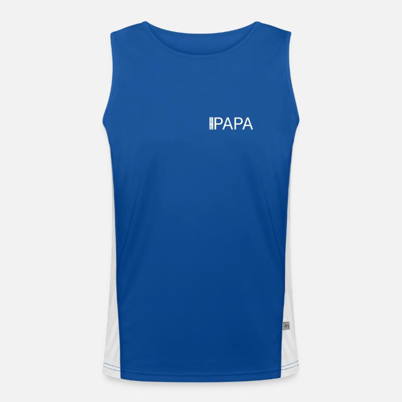 Stolze Eltern Design Mama Papa Est. Funktionelles Kontrast-Tank Top für Männer 