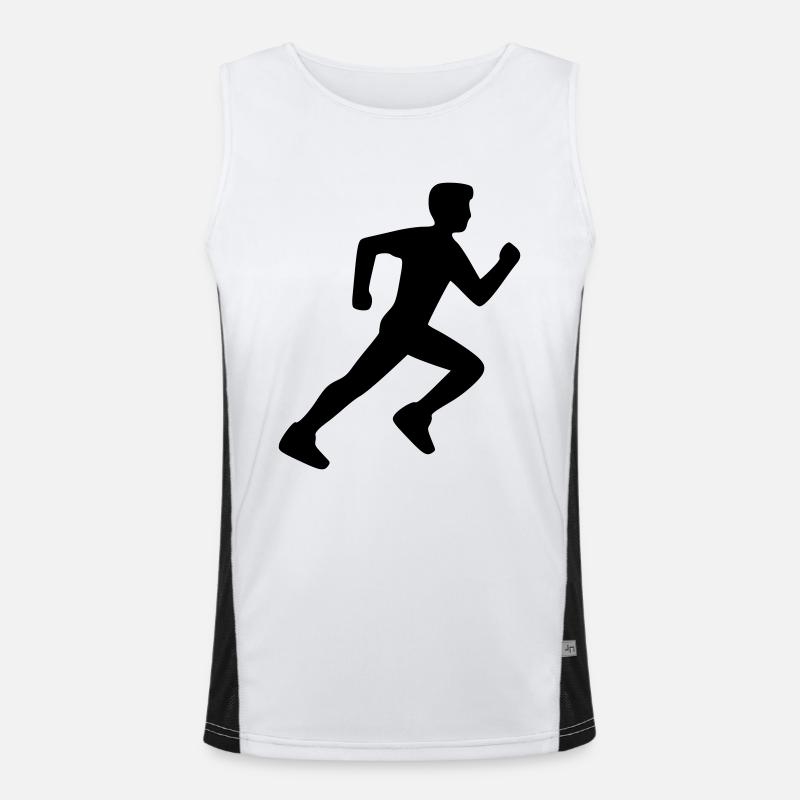 Runner Runner Jogger Minimal Icon Vector Men's Functional Contrast Tank Top 