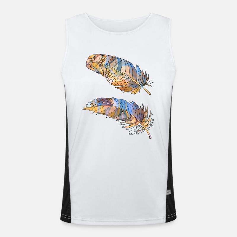 Feder Funktionelles Kontrast-Tank Top für Männer 