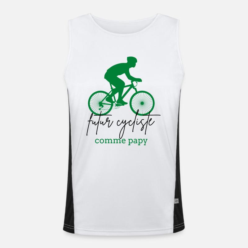 futur cycliste comme papy cadeau garçon velo Débardeur respirant contrasté Homme 