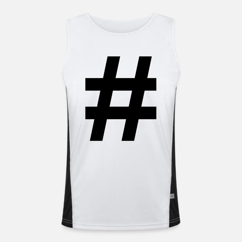 raute hashtag # Funktionelles Kontrast-Tank Top für Männer 