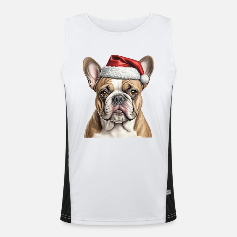 Bouledogue de Noël Débardeur respirant contrasté Homme 