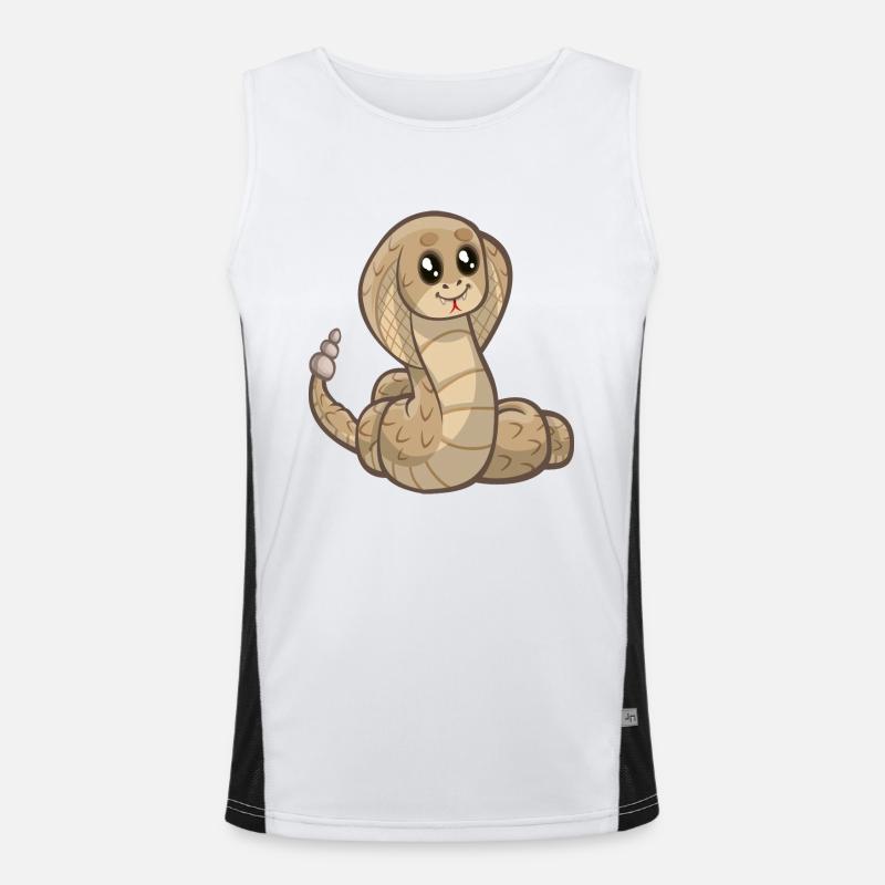 schlange cobra snake serpent viper queue1 Funktionelles Kontrast-Tank Top für Männer 