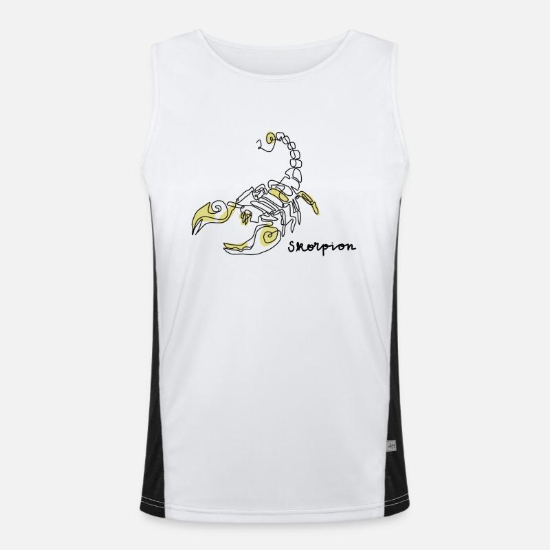 Sternzeichen Skorpion Funktionelles Kontrast-Tank Top für Männer 