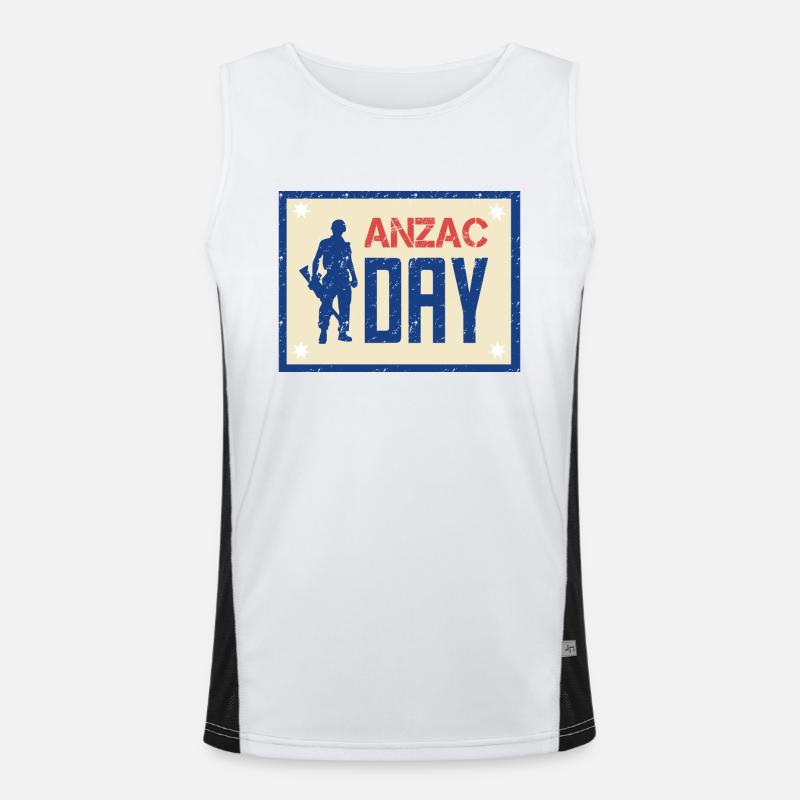 Anzac Day Funktionelles Kontrast-Tank Top für Männer 