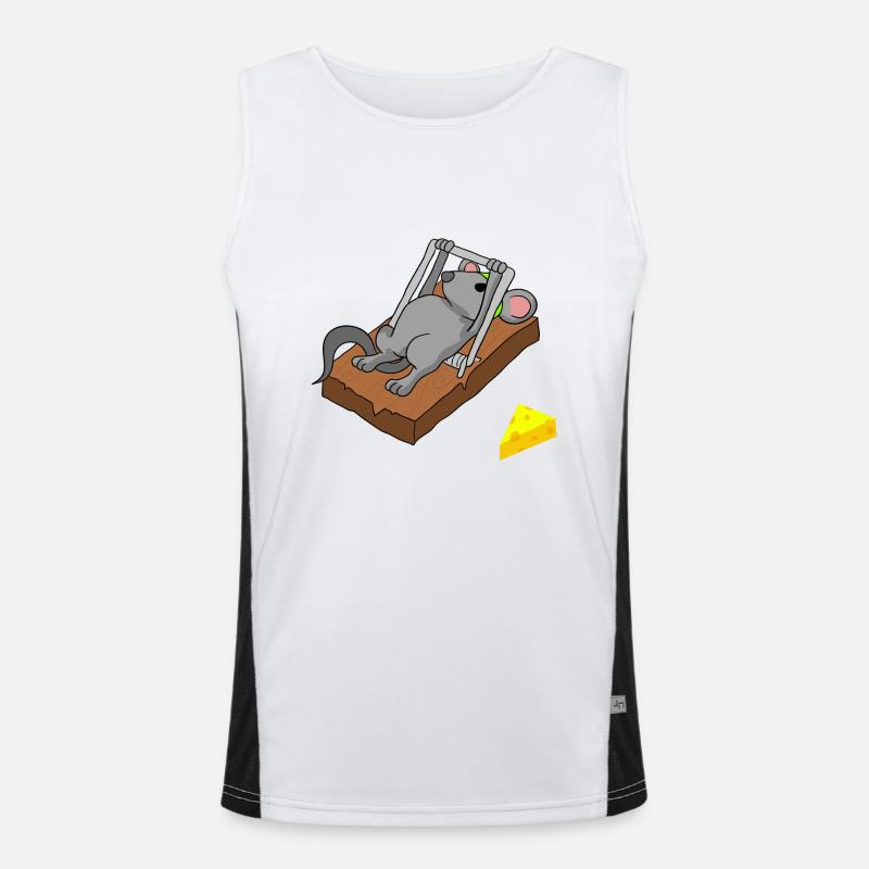 Souris souris Mouse Piège Mousetrap Mouse Débardeur respirant contrasté Homme 