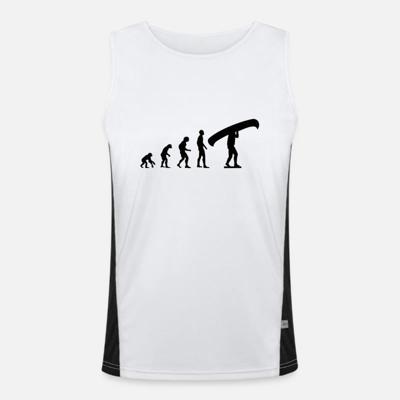 Canoe Evolution - Men's Functional Contrast Tank Top  - white/black