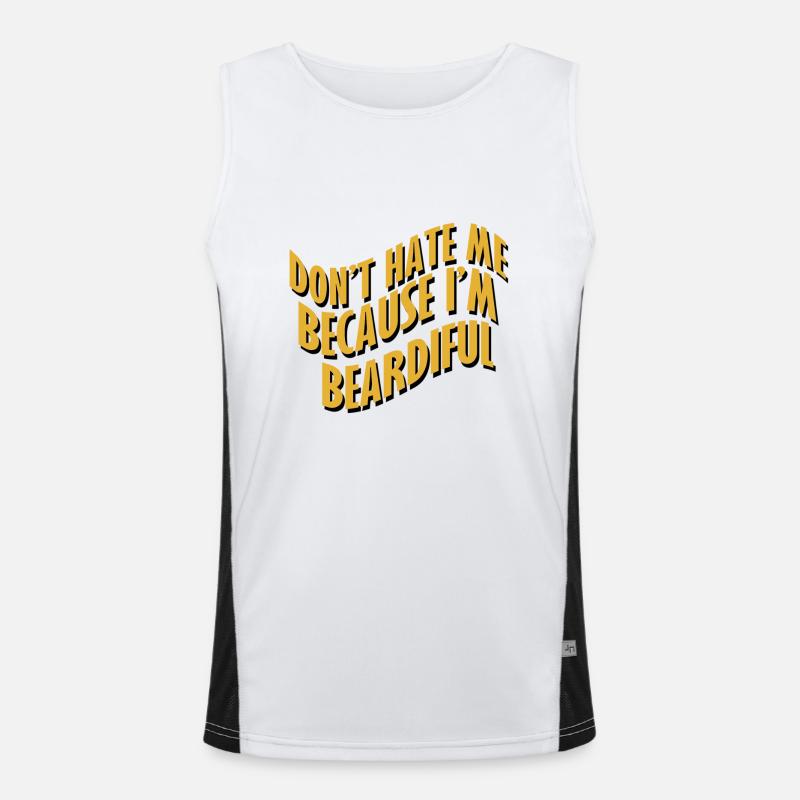 Bart Barträger Geschenk Echter Mann Behaart Funktionelles Kontrast-Tank Top für Männer 