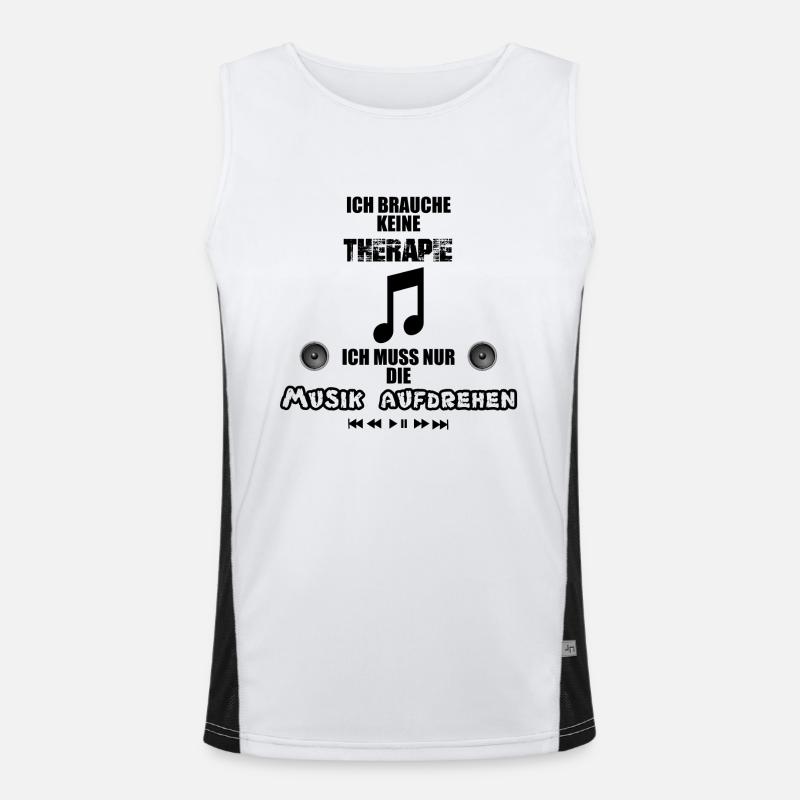 MUSIK SPRUCH Funktionelles Kontrast-Tank Top für Männer 