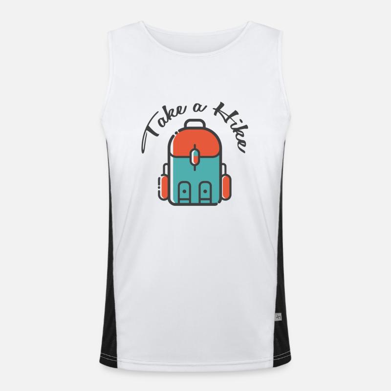 take a hike Funktionelles Kontrast-Tank Top für Männer 